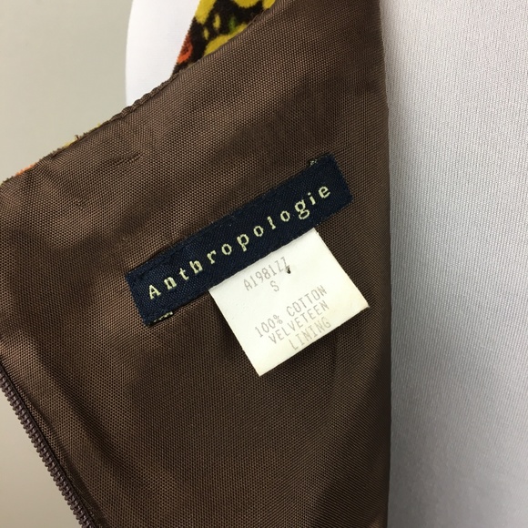Vintage 90s Anthropologie S Velveteen sheath dress - Picture 8 of 8